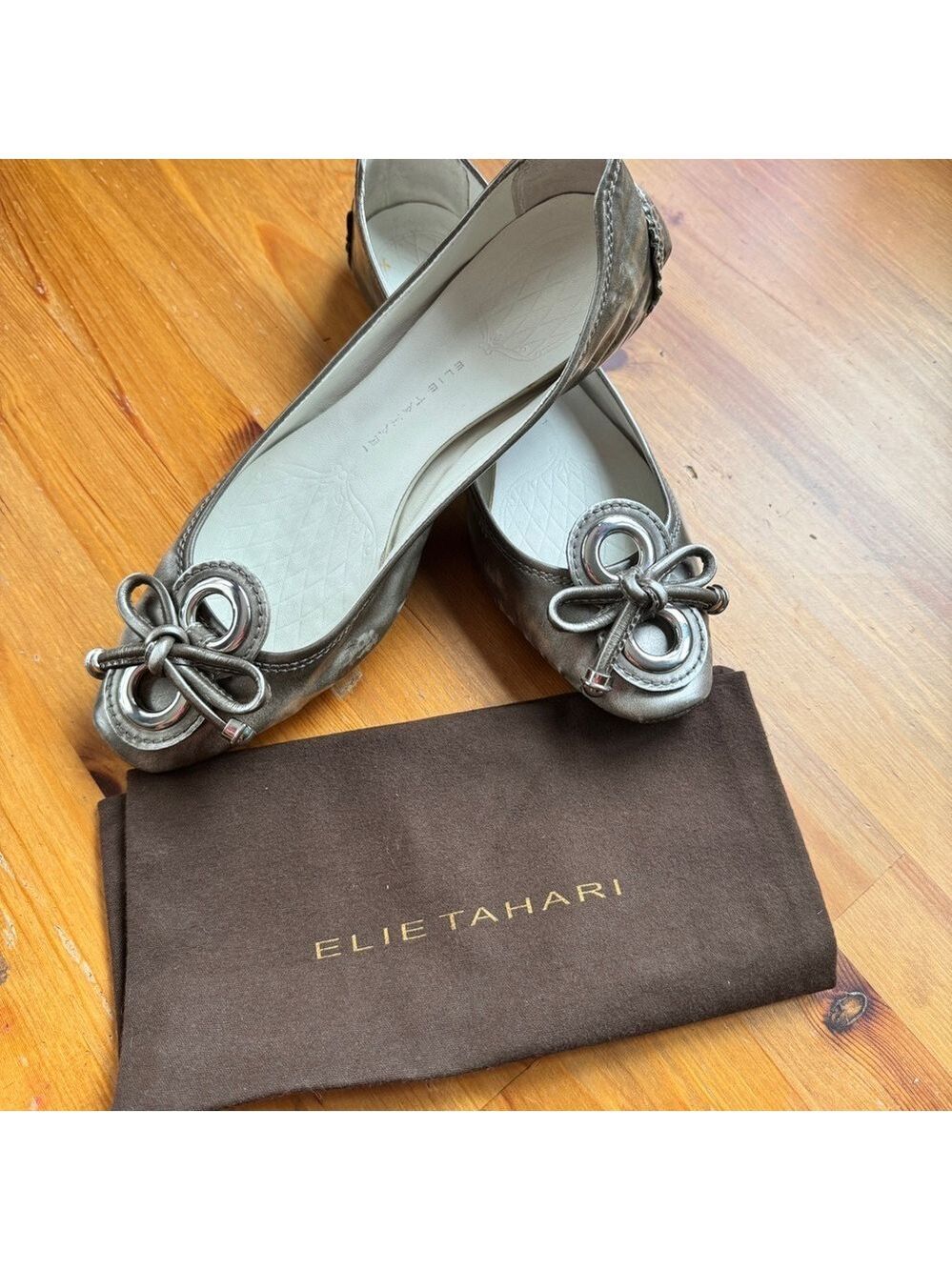 Tahari ballerina flats size 38.5 - Picture 1 of 11